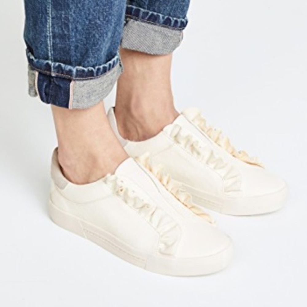Joie Daw Ruffle Leather Slip-On Sneakers